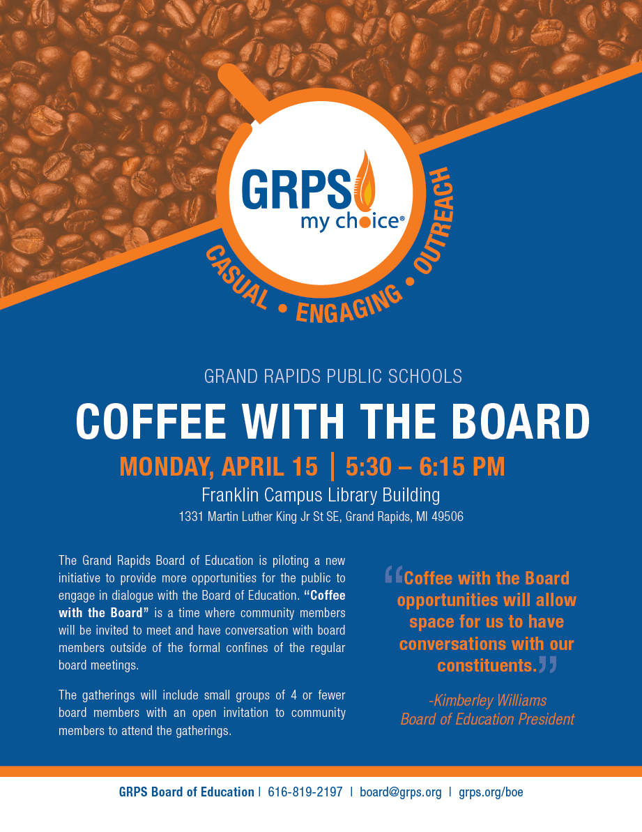 Photo of Coffee with the Board flyer