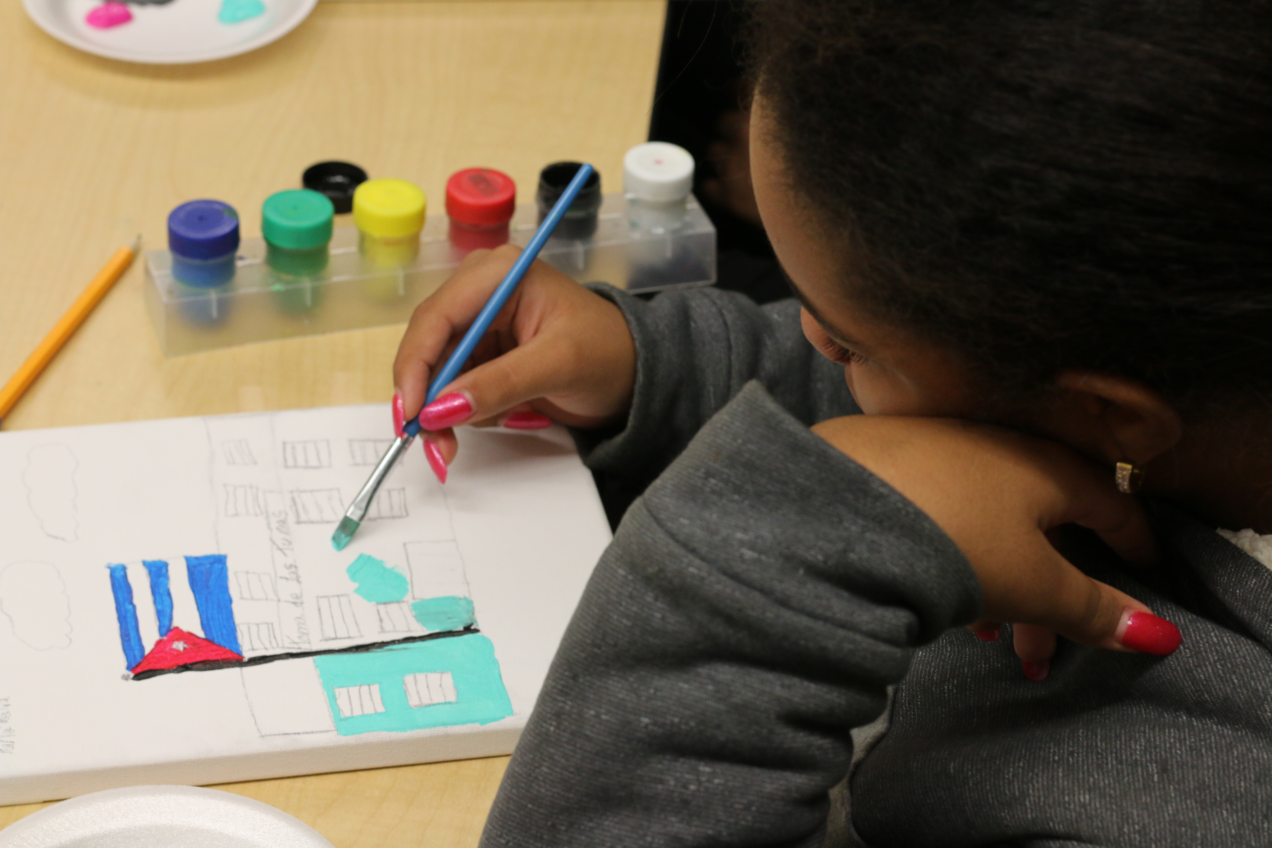Students at César E. Chávez Elementary were encouraged to create art that said something about their own identity